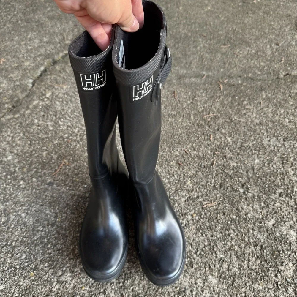 Helly Hansen Veierland 2 Waterproof Rain Boot Size 6 Women's BLACK Knee High